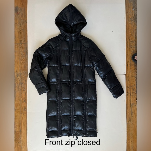 Topman, Quilt Insulated Nylon Zipper Coat, US Men Small, Black - Picture 3 of 16